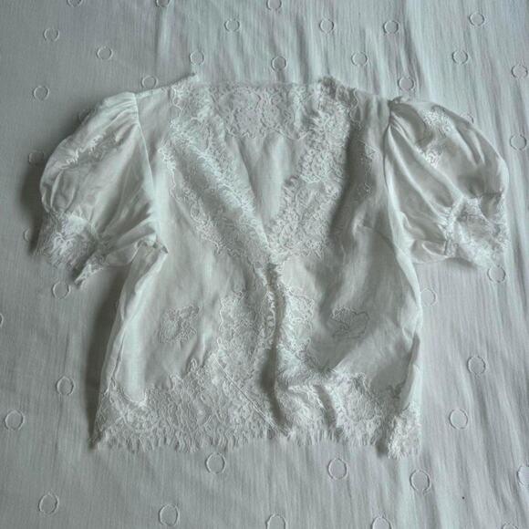 White lace babydool top - Picture 3 of 5